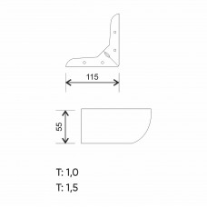 Опора CN-L164 H=55/T1.5 NP  штамп